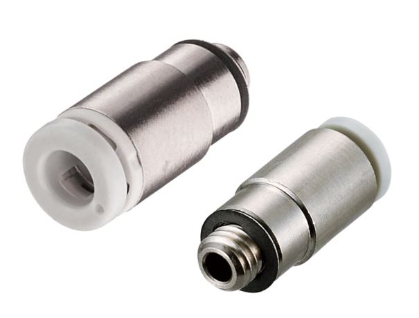 Conexión Rápida Cilíndrica para Llave Hexagonal 4mm (5/32") O.D. a M3 (Acero Inoxidable 303)