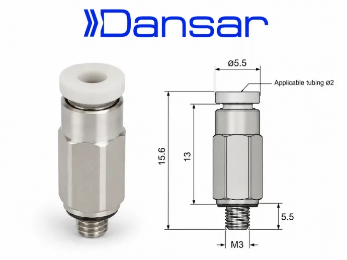 Conexión Rápida Recto Macho 4mm a M3 (copia)