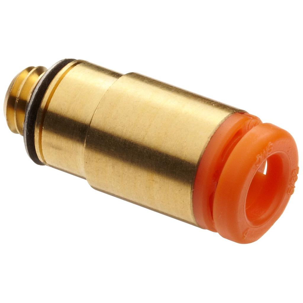 Conexión Rápida Cilíndrica para Llave Hexagonal 5/32" (4mm) O.D. a 10/32" UNF (Latón)