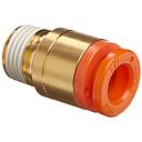 Conexión Rápida Cilíndrica para Llave Hexagonal 1/4" O.D. a 3/8" NPT (Latón) c/Sellante de Teflón