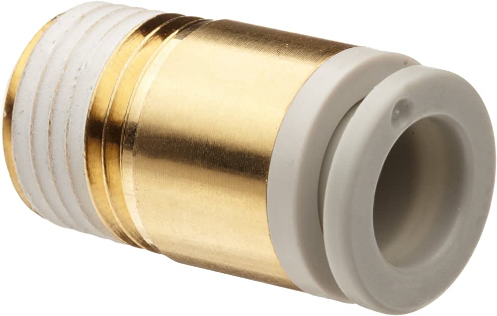 Conexión Rápida Cilíndrica para Llave Hexagonal 4mm (5/32") O.D. a 1/8"PT (Latón) c/Sellante de Teflón