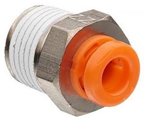Conexión Rápida Recto Macho 1/4" O.D. a 1/4" PT (Latón + Niquelado Electrolítico)