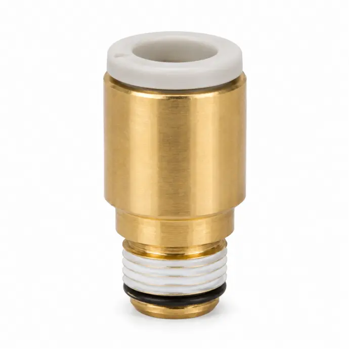 Conexión Rápida Cilíndrica para Llave Hexagonal 6mm O.D. a M5 (Latón)