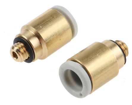 Conexión Rápida Cilíndrica para Llave Hexagonal 4mm (5/32") O.D. a M5 (Latón)
