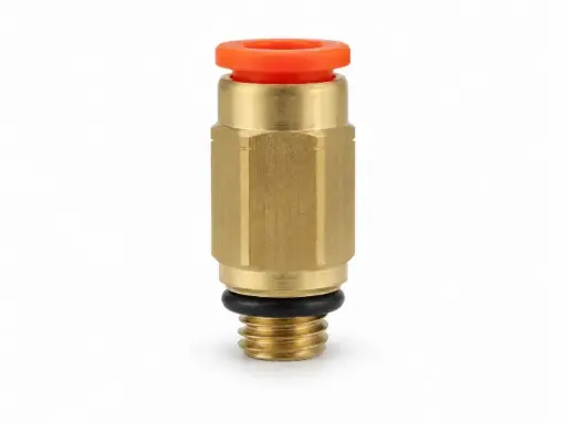 [KQ2H03-32A] Conexión Rápida Recto Macho 5/32" O.D. a 10/32" UNF (Latón)