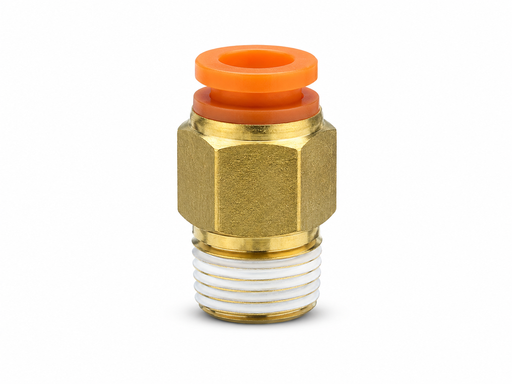 [KQ2H03-33AS] Conexión Rápida Recto Macho 5/32" O.D. a 1/16" NPT (Latón)