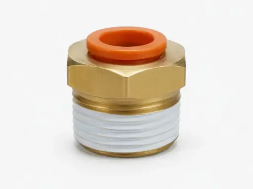 [KQ2H11-37AS] Conexión Rápida Recto Macho 3/8" a 1/2" NPT