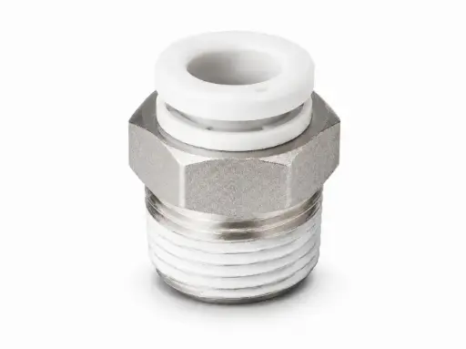[KQ2H10-02NS] Conexión Rápida Recto Macho 10mm a 1/4" PT