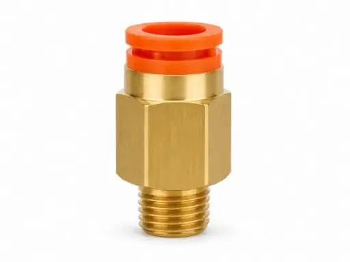 [KQ2H11-04AS] Conexión Rápida Recto Macho 3/8" O.D. a 1/2" PT (Latón)