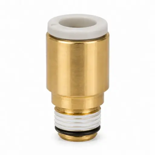 [KQ2S06-M5A] Conexión Rápida Cilíndrica para Llave Hexagonal 6mm O.D. a M5 (Latón)