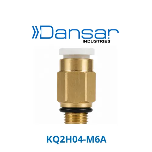 [KQ2H04-M6A] Quick Connect Fitting Male Straight Tube 4mm (5/32") O.D. to M6 Thread