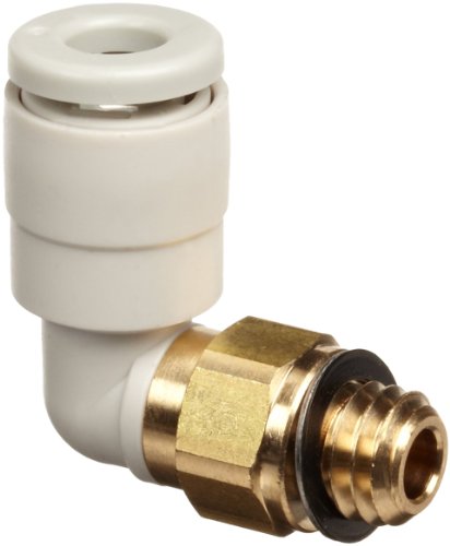 [KQ2L04-M6A] Conexión Rápida Codo Macho 4mm (5/32") O.D. a M6 (Latón)