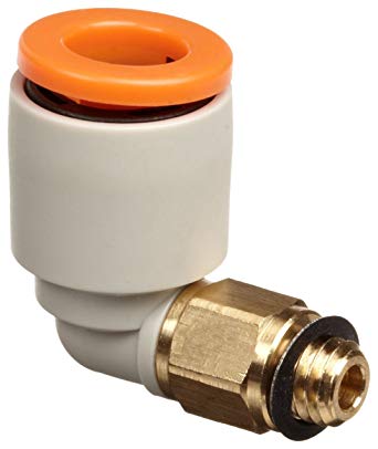 [KQ2L07-M5A] Conexión Rápida Codo Macho 1/4" O.D. a M5 (Latón)